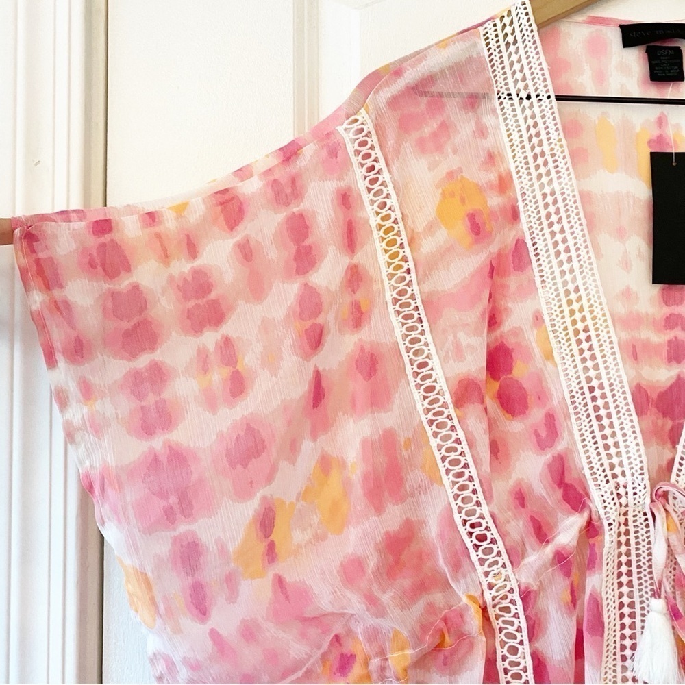 STEVE MADDEN Tie Dye Embroidered Swim Cover Up NWT Vacation - Picture 6 of 8